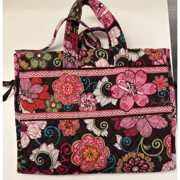 Vera Bradley Quilted Mod Floral Hanging Cosmetic Toiletry Organizer Travel Bag - Picture 2 of 10